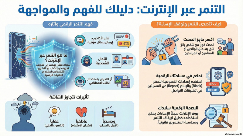 التنمر عبر الانترنيت : دليلك للفهم والمواجهة..