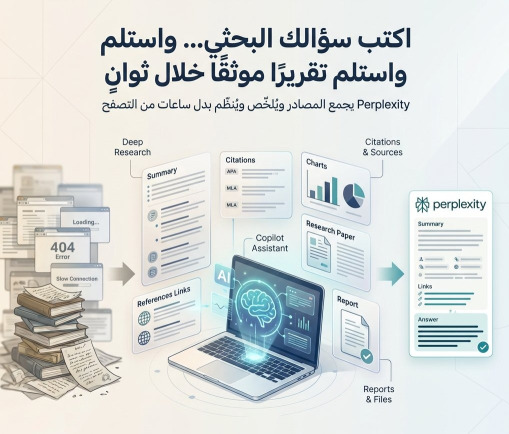 أداة Perplexity هي باحثك الشخصي بالذكاء الاصطناعي..!